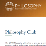 Philosophy Club, BYU